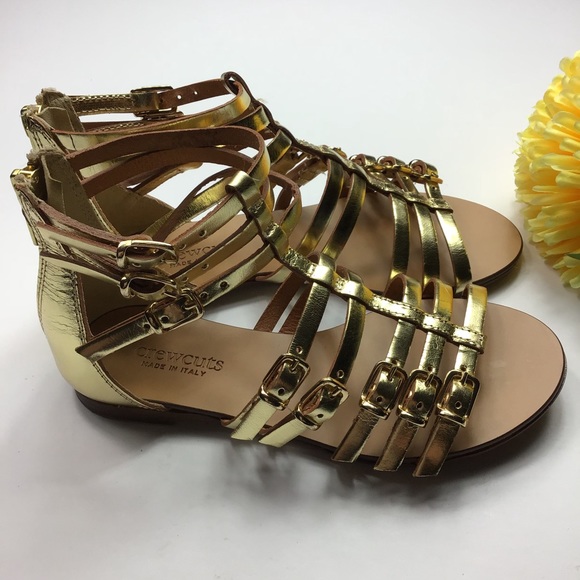 🆕 Crewcuts Gold Gladiator Sandals - Picture 8 of 8
